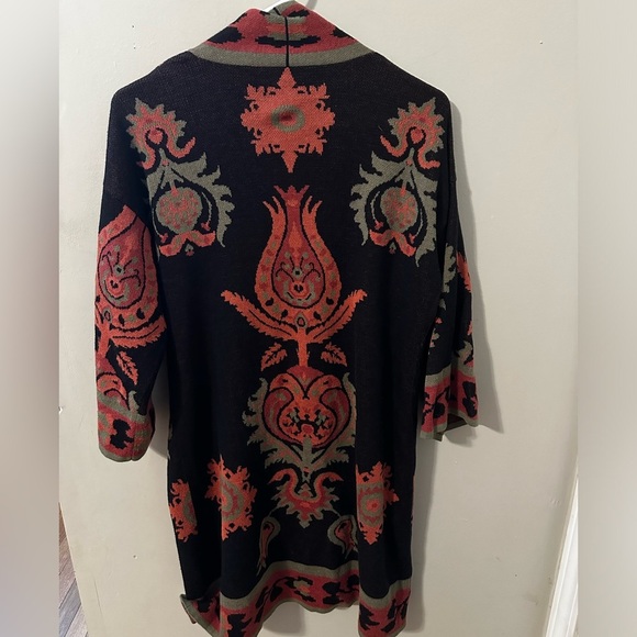 Soft Surroundings Floral Print Open Front Cardigan Sweater Womens XS Floral Boho - Picture 6 of 10